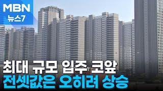 1.2만 가구 역대급 입주 시작돼도 전셋값 되레 상승 "국평 전세가 10억"  [MBN 뉴스7]