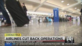 Airlines cut back operations due to coronavirus