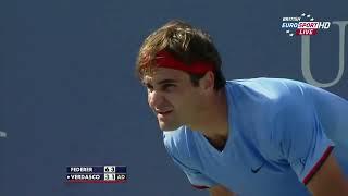 US Open 2012 R3 - R.Federer vs F.Verdasco Highlights