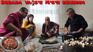 GUZİNEDE PATLAMIŞ MISIR - AİLECEK AKŞAM YEMEĞİ - İLK DEFA YAPTIM