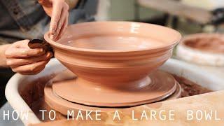 Throwing and Trimming a Large, Indented Stoneware Bowl