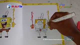 Kuy Mewarnai Clips | Mewarnai Karakter Spongebob bermain dengan saus