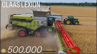 CLAAS LEXION 500.000 Edition! Mähdrescher in der Getreideernte Gerste dreschen Landwirtschaft 2024