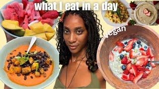 what I eat in a day to feel nourished & happy (vegan) | curry plantain, quinoa porridge