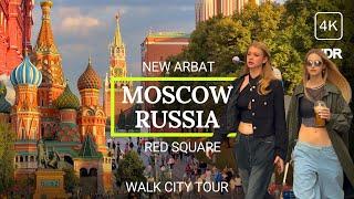  How live in Russia 2023? Moscow City Walk Tour: New Arbat to Red Square 4K HDR