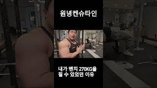 벤치 270을 칠 수 있었던 이유 #박승현 #원녕켄슈타인 #벤치프레스
