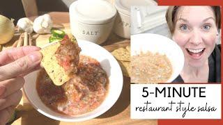 5 minute restaurant style salsa recipe | Easy salsa recipe to can