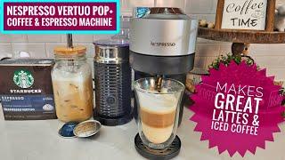 Nespresso Vertuo Pop+ Espresso Machine and Nespresso Milk Frother!  Makes The Best Iced Coffee!