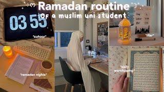 RAMADAN ROUTINE 2025 | university classes, deen & dunya balance, tahajjud, reflection