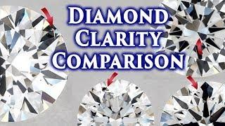 Diamond Clarity Comparison VS1 vs VS2 SI1 SI2 VVS1 VVS2 I1 IF I2 I3 FL Ring Chart Explained Scale SI