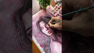 Loose Watercolors Portrait  #artshorts #artvideos