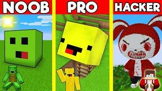 MAIZEN HEADBLOCK BASE Build battle In Minecraft - NOOB VS PRO CHALLENGE - Maizen Mizen Mazien Parody