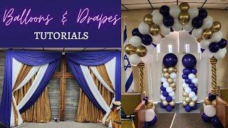 Balloon Arch and Drape Backdrop