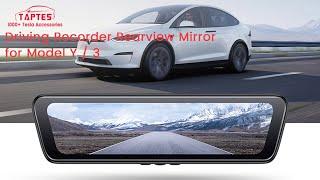 TAPTES Tesla Rearview Mirror Streaming Media Driving Recorder HD Night Vision for Model Y Model 3