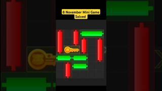 8 November Mini Game Solved | Hamster Kombat Mini Game Today | Puzzle Game Trick #shorts #short