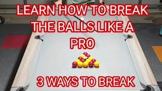 HOW TO BREAK AT POOL 8BALL
