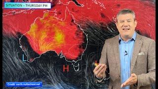 Australia 7 Day: Cold front coming, but heat surges first