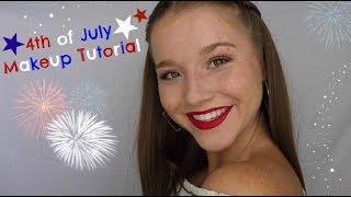 4TH OF JULY MAKEUP Tutorial | Lauren Miller