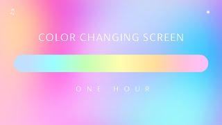 ONE HOUR - Pastel Lights - Smooth Changing Screen - With Lofi Music