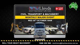 Lloyds Auctions Civil, Transport and Machinery Major Monthly Event