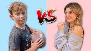 Boy vs Girl Trick Shot Battle!