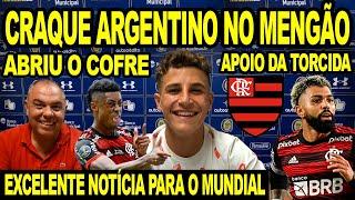 EXCELENTE NOTÍCIA NO FLAMENGO PARA O MUNDIAL! CRAQUE ARGENTINO NA MIRA MENGÃO! TORCIDA MARCA APOIO!