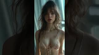 4k Hot bikini Wet Transparent HOT AI girl Try On Haul See Through