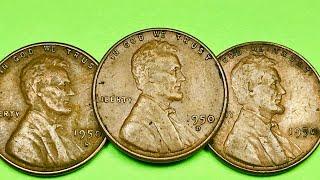 US 1950 Lincoln One Cent Coin - Bronze Penny - United States Wheat Ears Coin