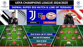 Jadwal Super Big Match & H2H Line Up Terbaru: Juventus vs Psv Eindhoven, Jangan Lewatkan!