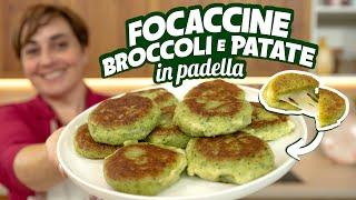 FOCACCINE BROCCOLI AND POTATOES IN A PAN Easy Recipe - Homemade by Benedetta