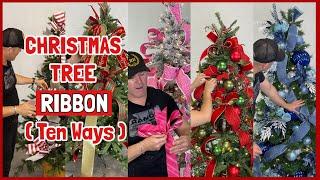 Ten Ways To Add Ribbon To A Christmas Tree / Christmas Tree Decorations Ideas 2024 / Ramon At Home