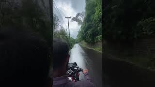 Enjoy rain ️ view with bike riding