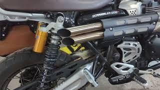 total triumph slip on exhaust for 2022 scrambler 1200 sound check, rev.