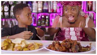 IAMDIKEH - MAMA CHINEDU & CHINEDU ATE DRAGON WINGS ON NIGERIANS VS FOOD 