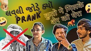 લવલી જોડે ક્યૉ Prank  || कुतो ने मिलके शेर को घेरा 