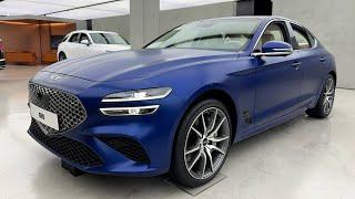 [4K] 2025 GENESIS G70 "Burleigh Blue / Forest Blue & Vanilla Beige" Walkaround Review