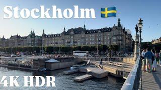 Stockholm in 4K - Walking Tour - Promenade dans la Rue - 2024 August - Sweden HDR