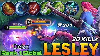 20 Kills Lesley Deadly Sniper! - Top 1 Global Lesley by Delzx - Mobile Legends