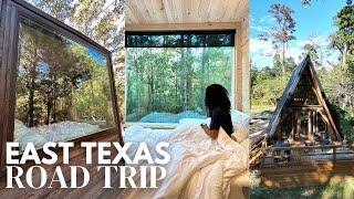 Solo East Texas Road Trip | glamping, cabin in the woods 