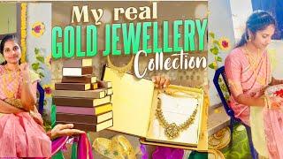 Gold jewellery collection telugu#gold colletion vlog||gold jewellery collection 