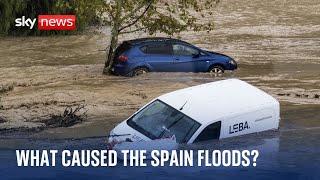 What caused the extreme weather that led to flooding in Spain?