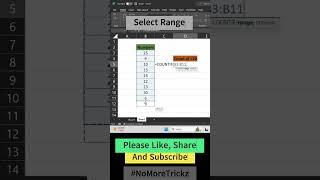 Excel Quick Tip: Count Cells Greater Than 10 with COUNTIF Function