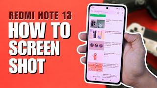 How to Take Screenshot Redmi Note 13