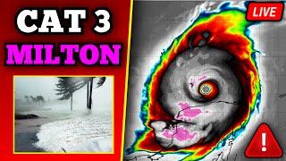 Major Hurricane Milton, As It Made Landfall With HUGE Tornadoes (Live 10/09/24)