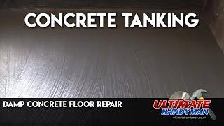 Damp concrete floor repair | concrete tanking