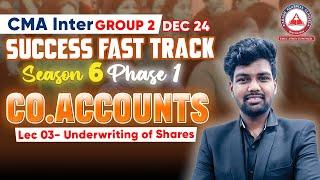 CMA Inter GROUP 2- CO.ACCOUNTS Day 03 | Success Fast Track Season 06 Phase 01 | AAC