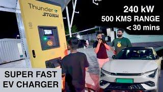 We Used A SUPER FAST Bus CHARGER For KIA EV6