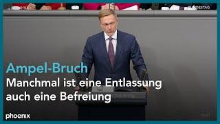 Christian Lindner (FDP) zur Regierungserklärung von Olaf Scholz zur aktuellen Lage am 13.11.24