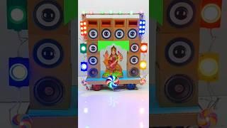 Navratri Durga Puja Mini DJ Light Wala Truck || Radha Krishna Big DJ Trolley Loading #shorts #viral