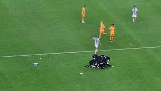 Pitch invader during Netherlands - Argentina match